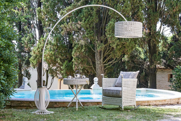 SHAULA - Rocking garden armchair with removable cover with armrests by Samuele Mazza Outdoor - view 3